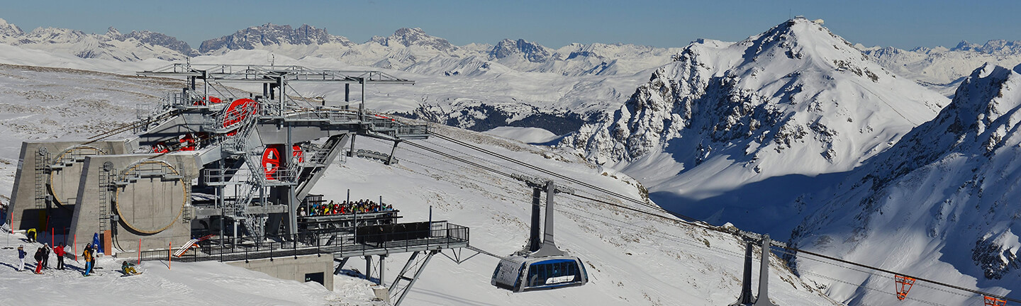 Arosa-Lenzerheide: Arosa-Lenzerheide in Switzerland, reversible aerial ropeway, STRESSLESS Data carrying rope, SOLITEC® hauling rope.