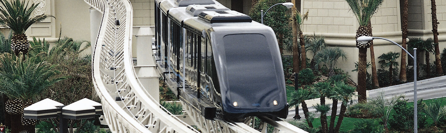 Mandalay Bay Casino: Mandalay Bay Casino in Las Vegas in the USA, funicular railway, SOLITEC® hauling rope