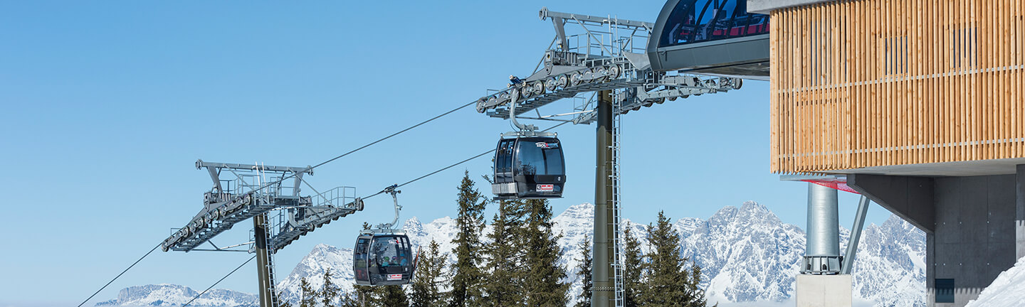 TirolS: TirolS in Fieberbrunn and Saalbach Hinterglemm Leogang in Austria, unidirectional monocable ropeway, SOLITEC® hauling rope