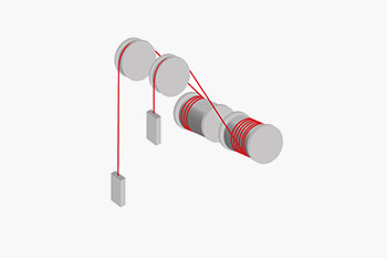 Single layer drum hoist 